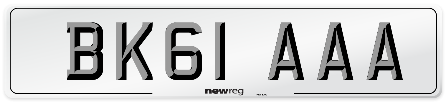 BK61 AAA Number Plate from New Reg